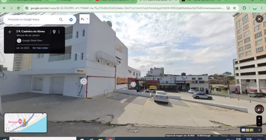 Loja para locação na praia campista, macaé/rj, lojão c/ 360m2, banheiros, 7 vagas na frente da loja.
