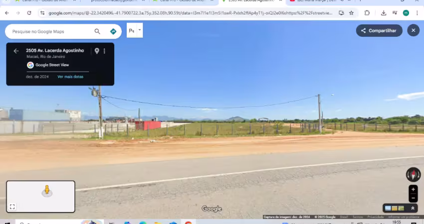 Área para locação na linha azul na virgem santa em macaé/rj, 10.000 m2, plana, asfalto na porta.