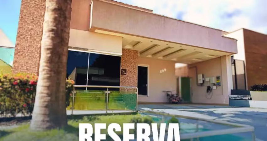 Casa em condomínio fechado reserva do parque, ponta negra já com placas de energia solar e ponto pra carregamento de carro elétrico