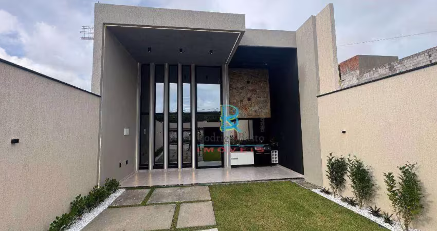 Casas plana com 3 dormitórios à venda, 118 m² por r$ 569.000 - pires façanha - eusébio/ce