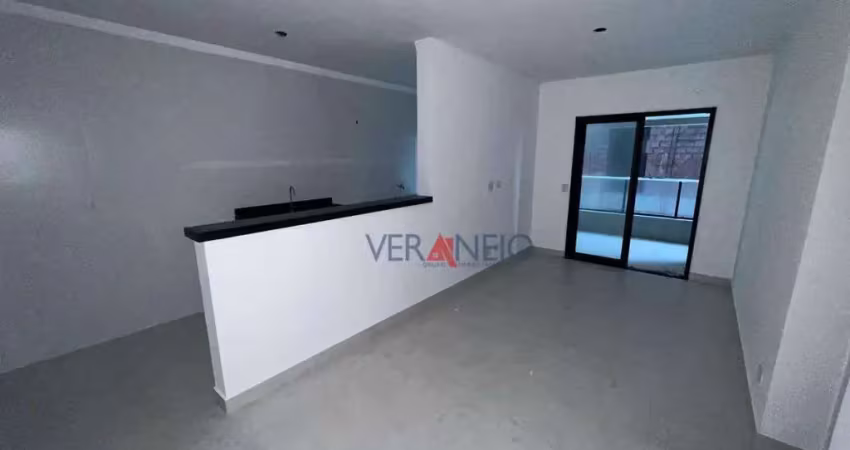 Apartamento com 1 dormitório à venda, 52 m² por r$ 365.000,00 - maracanã - praia grande/sp