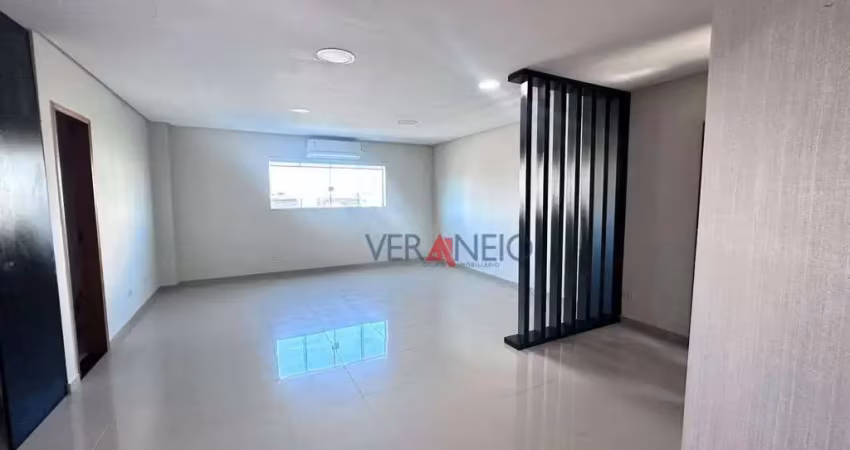 Sala para alugar, 37 m² por r$ 2.400,00/mês - vila guilhermina - praia grande/sp