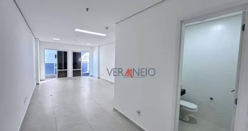 Sala para alugar, 38 m² por r$ 4.048,79/mês - boqueirão - praia grande/sp