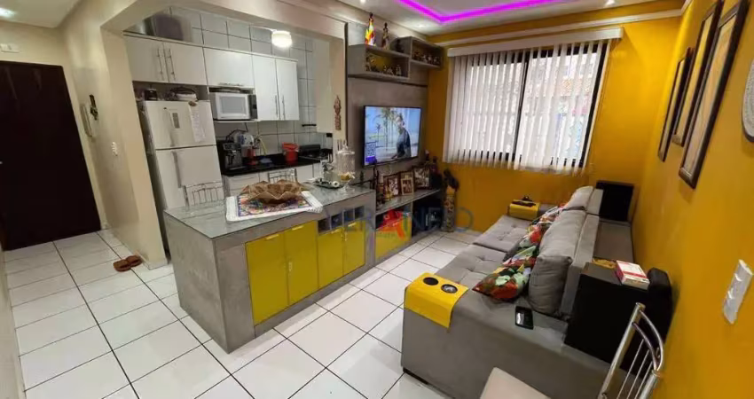 Apartamento com 2 dormitórios à venda, 70 m² por r$ 375.000 - boqueirão - praia grande/sp