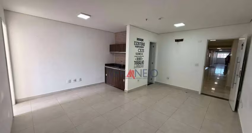 Sala para alugar, 45 m² por r$ 4.327,00/mês - boqueirão - praia grande/sp