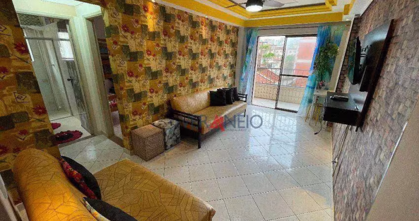Apartamento com 1 dormitório à venda, 58 m² por r$ 290.000 - tupi - praia grande/sp