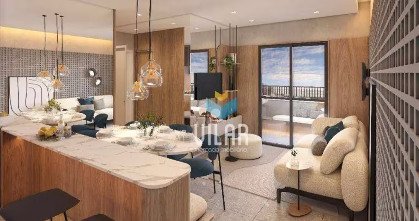 Apartamento com 2 dormitórios à venda, 53 m² por r$ 431.325,00 - além ponte - sorocaba/sp