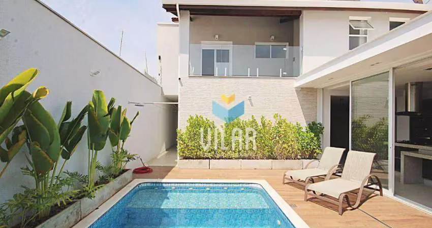 Sobrado com 3 suítes para alugar, 296 m² por r$ 7.655/mês - jardim são carlos - sorocaba/sp