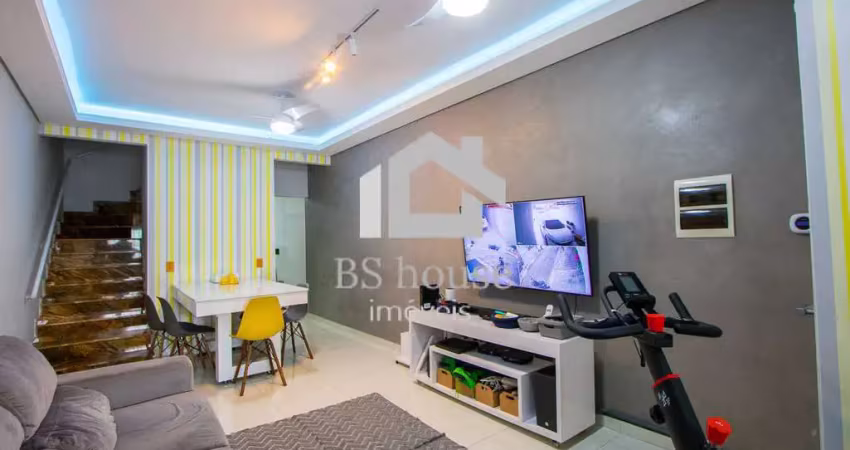 Sobrado de 126m², 3 dormitórios sendo um suíte, todo mobiliado - vila linda