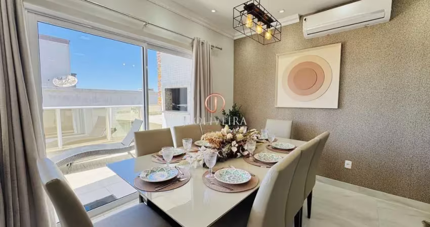 Cobertura duplex mobiliada com 3 suítes - vista do mar da praia de mariscal - bo