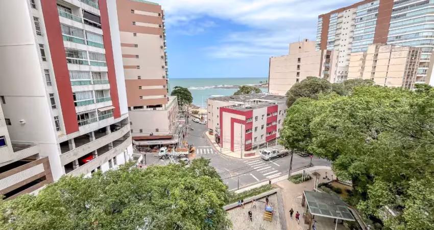 Apartamento de 1 quarto + dce, vista eterna para o mar, à venda no centro de guarapari/es, apenas à 75 metros das praias das castanheiras e namorados.