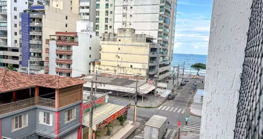Oportunidade de investimento em guarapari/es. apartamento com vista lateral para o mar de 1 quarto + dependência completa na praia do morro.
