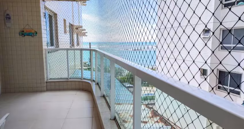 Apartamento para locação com vista para a linda praia de peracanga na enseada azul - nova guarapari/es. 3 quartos com completo.