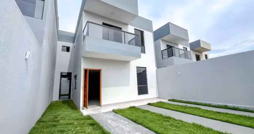 Casa nova! duplex com 3 quartos à venda em meaípe - guarapari/es, conforto e privacidade a poucos minutos das praias da região.