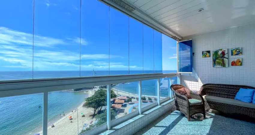 Maravilhoso 4 quartos à venda de frente ao mar da praia das castanheiras em guarapari, região mais nobre do estado! marque uma visita e se encante!