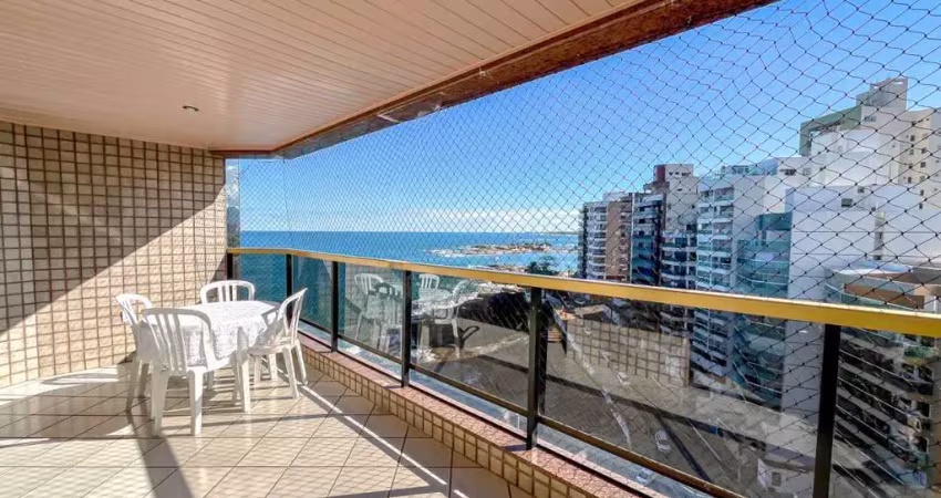 Oportunidade de investimento! apartamento de luxo, frente para o mar, composto por 4 suítes e uma vista deslumbrante à venda em guarapari/es.