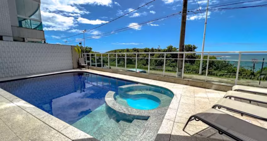 Apartamento à venda na bacutia, enseada azul, nova guarapari, em predio de frente ao mar, lazer completo e uma planta super ampla com 150 m².