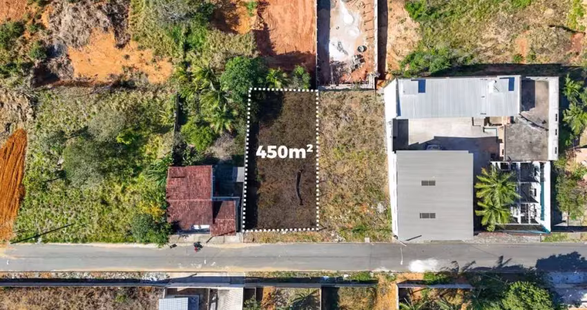 Terreno de 450m² à venda no bairro de fátima, guarapari - es, próximo à rodovia, ótimo para construção de casas em área residencial.