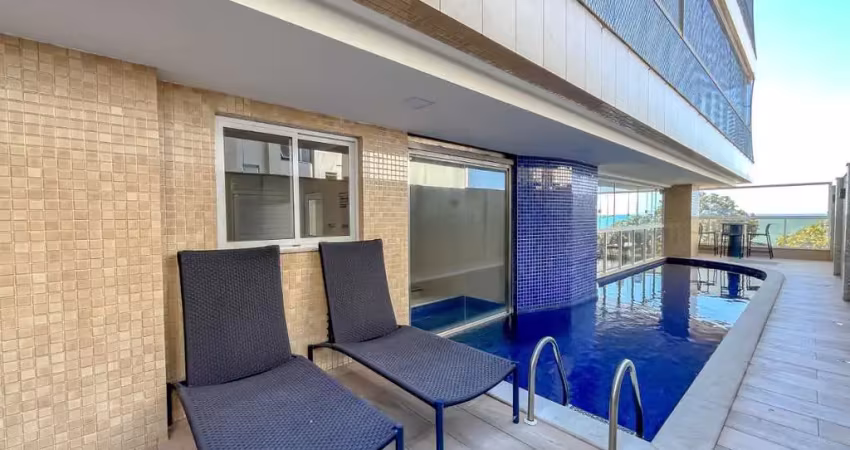 Luxo! apartamento de 4 suítes à venda de frente para o mar da linda praia das castanheira no centro em guarapari/es. condição facilitada de pagamento!
