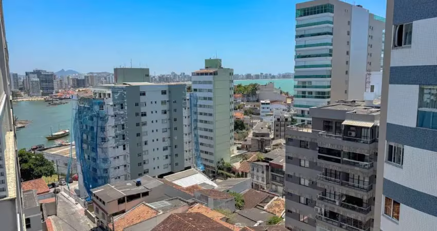 Apartamento de 3 quartos com lazer completo, frente, sol da manha, linda vista para o mar a venda no centro de guarapari/es.