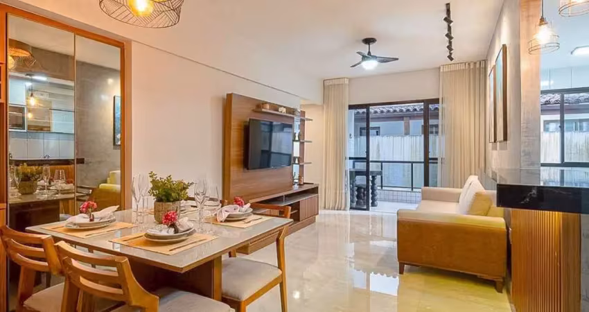 Apartamento único, com 2 quartos (sendo 1 suíte), reformado, mobiliado e decorado, a 70m da praia de peracanga