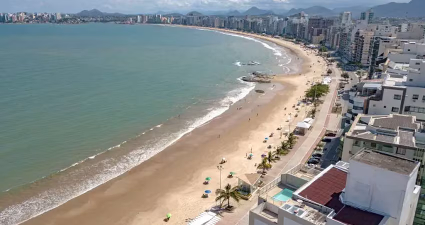 Cobertura duplex, 04 quartos, lazer privativo, frente para o mar da praia do morro, guarapari/es.