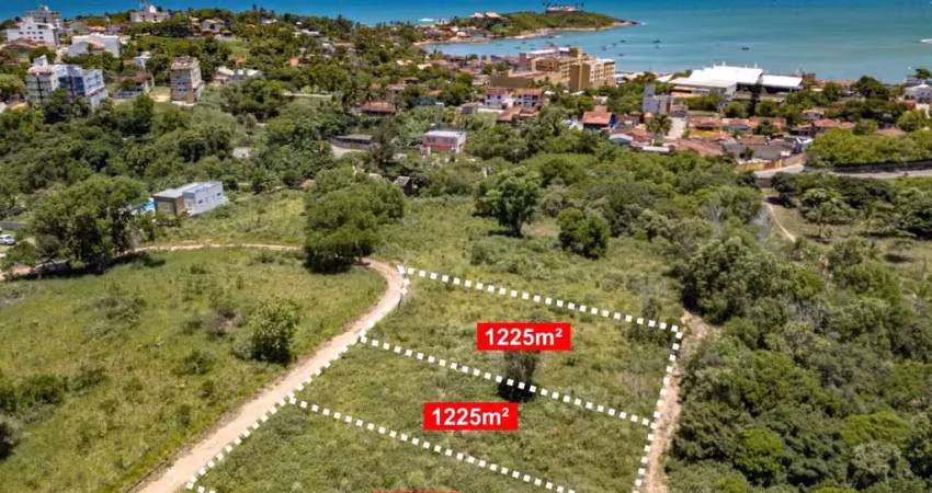 Terreno a venda em meaipe, guarapari/es com aproximadamente 1.225 m², excelente localização pertinho da enseada azul.
