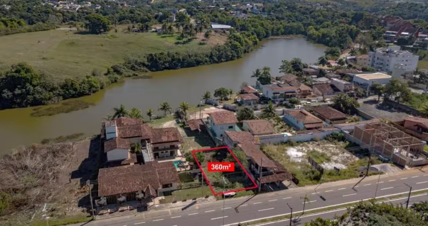 Terreno plano de 360 m² em área comercial à venda na enseada azul. sol da manhã, frente para av. meaipe.