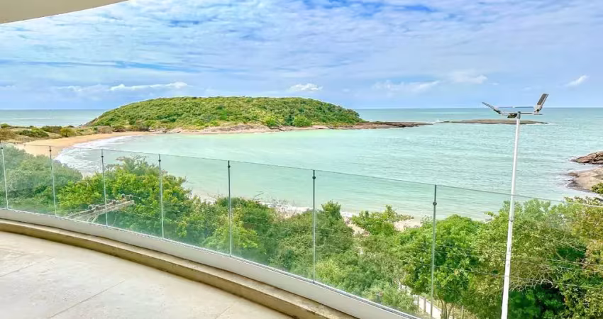 Apartamento de luxo com 4 suítes de frente para bacutia em enseada azul, garantindo conforto e sofisticação!