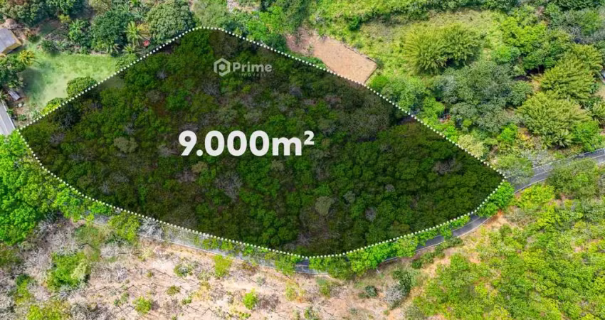 Oportunidade! terreno à venda na rota da ferradura com 9.000m² e com água no terreno, perfeito para casa, chalés ou pousada. área rural de guarapari.