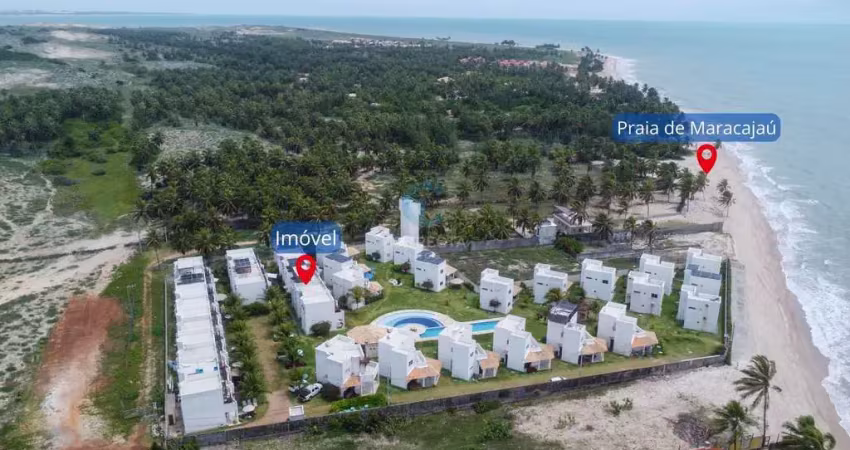 Duplex mobiliado com 3 quartos em condomínio fechado – maracajaú | 110 m²