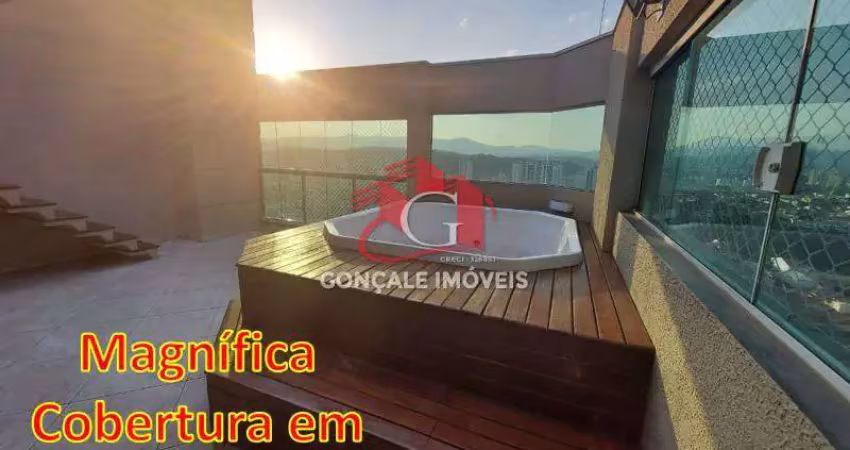 Linda cobertura triplex para na vila galvão, 144m2, 3 dorm, 3 vagas, espaço gourmet c/ ofurô