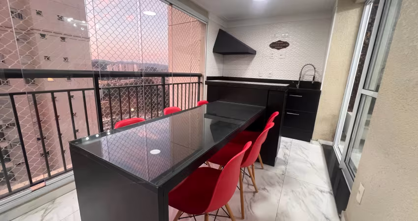 Apartamento no parque ventura em guarulhos com 68m e varanda gourmet com churrasqueira, ao lado do shopping maia e cidade maia
