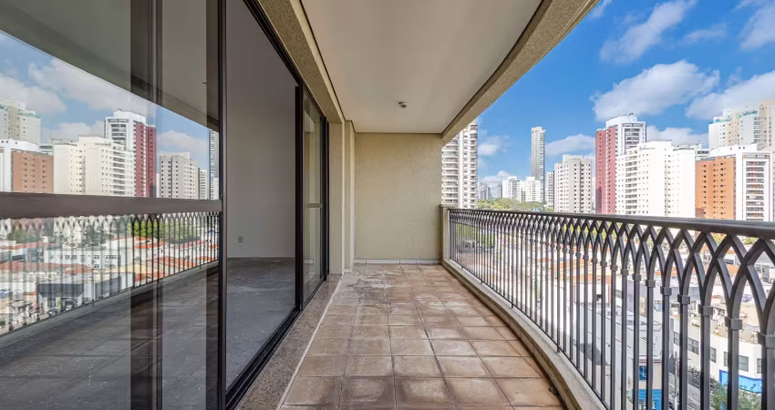 Apartamento a venda no tatuapé com 195m - 4 suítes e 4 vagas de garagem - sacada ampla e vista livre privilegiada