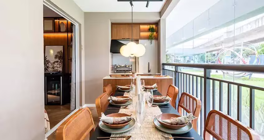Lindo apto com 48 m² varanda gourmet e 1 vaga de garagem ao lado do metro .
