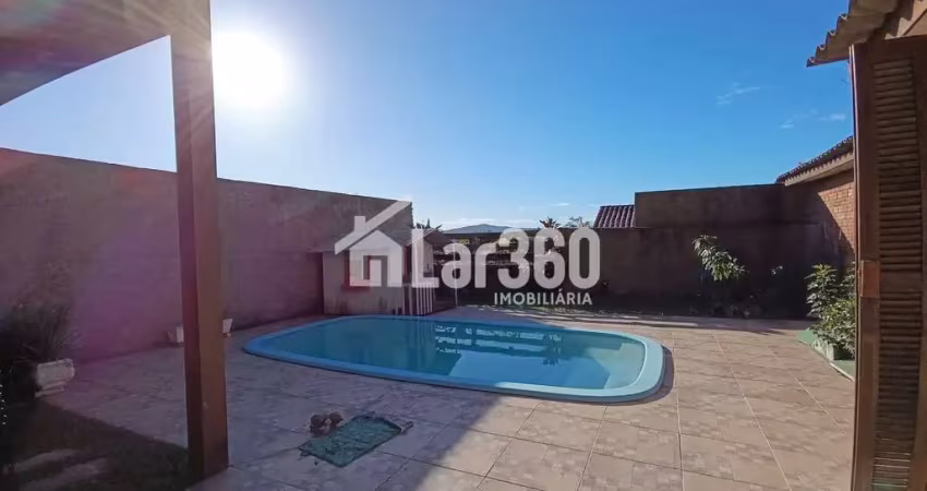 Casa 2 dormitórios, 1 suíte, semimobiliada, piscina,  2 vagas de garagem, bairro encosta do sol, estância velha - aceita financiamento e fgts! e troca menor valor!