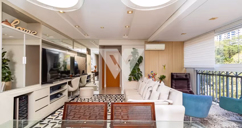 Lindo apartamento cabral - mobiliado e decorado - 110m2 priv. - 3 qts - 1 suíte - 2 vgs