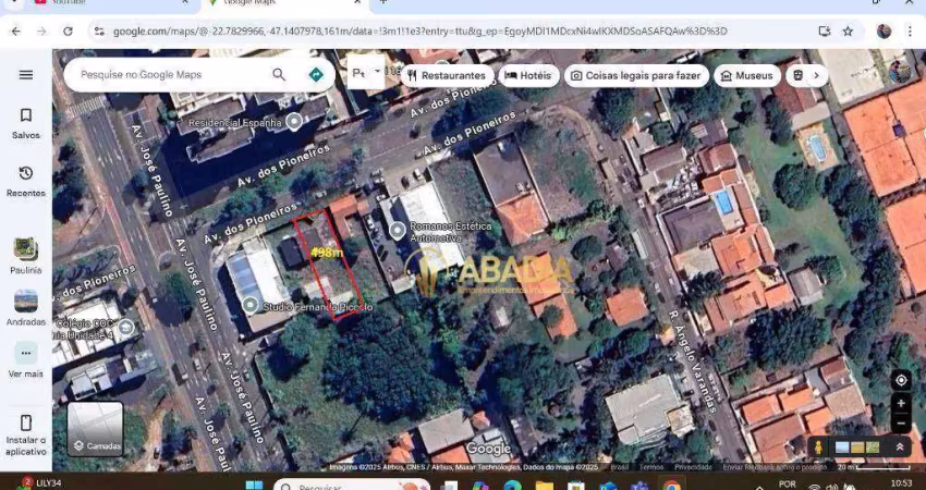 Área comercial na avenida dos pioneiros - paulínia -sp