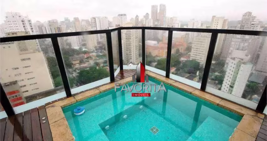 Condomínio mansão portinari, cobertura com 3 dormitórios à venda, 398 m² por r$ 6.489.000 - moema - são paulo/sp