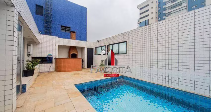 Condomínio oceanus, cobertura com 4 dormitórios à venda, 359 m² por r$ 2.168.000 - gonzaga - santos/sp