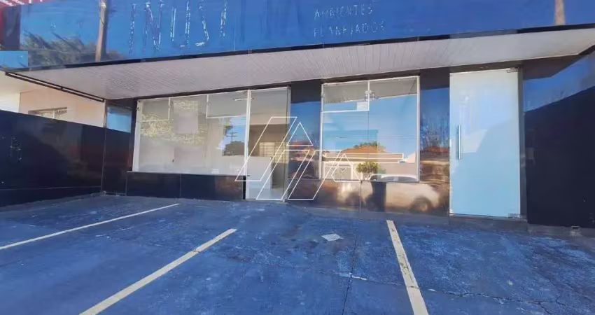 Salão comercial para alugar com 5 salas e 3 vagas no somenzari – marília/sp
