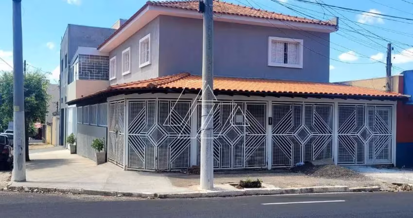 Sobrado para alugar em marília com 3 dormitórios e 3 vagas de garagem cobertas