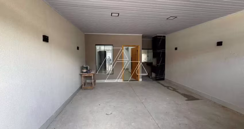 Casa à venda na zona oeste de marília com 2 dormitórios, área gourmet e quintal amplo