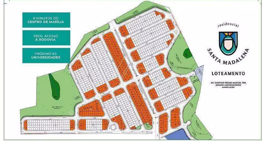 Terreno à venda, residencial santa madalena - marília/sp