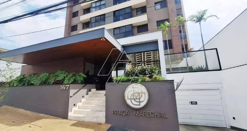 Apartamento com 3 quartos (1 suíte) e 1 vaga para locação no praça marechal – centro, marília/sp