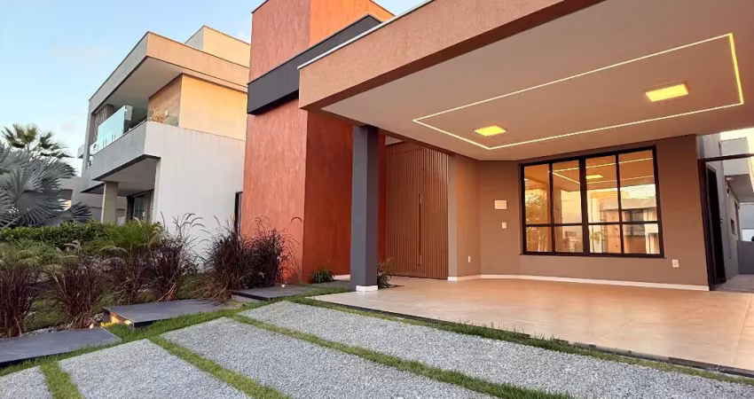 Excelente casa plana na cidade alpha - eusébio/ce - 3 suítes