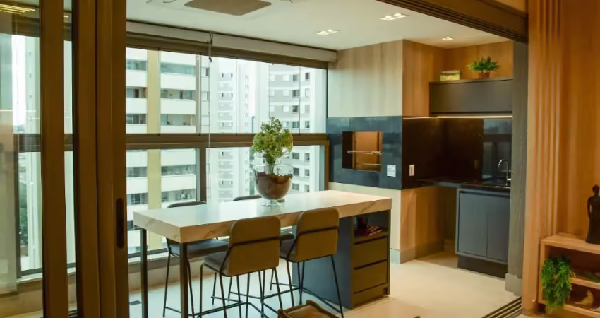 Lindo apartamento equipado e decorado no edifício the edge na gleba palhano