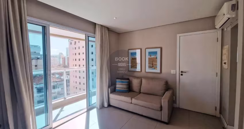 Studio mobiliado na quadra da praia do gonzaga com lazer completo!