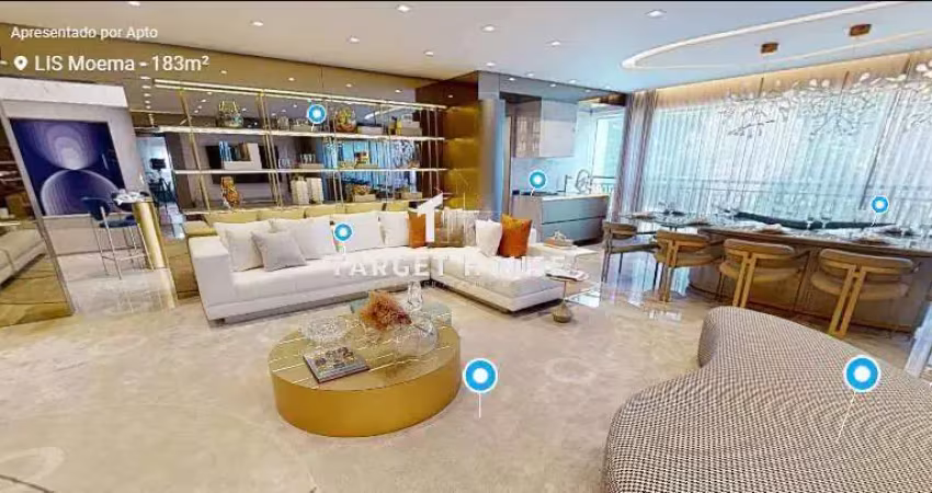 Apartamento de luxo à venda em são paulo, moema, com 4 quartos, 183m²
