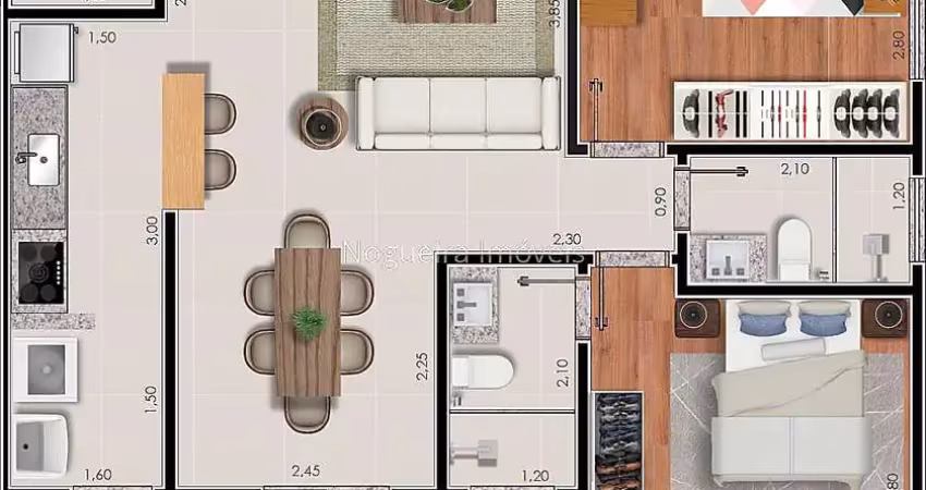 Apartamento com 2 quartos à venda na Rua Professor José Spinelli, Bairu, Juiz de Fora